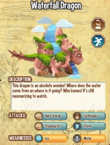 Favorite Dragon City Waterfall Dragon